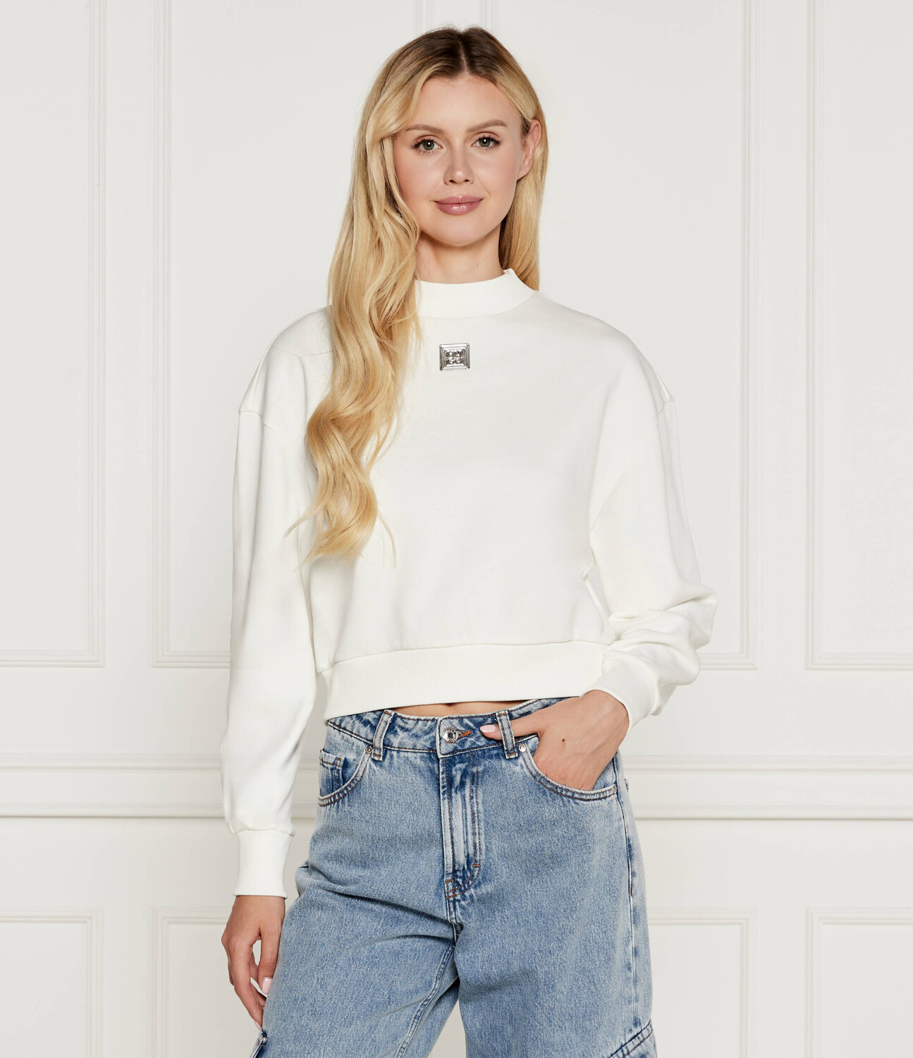 

Толстовка HUGO Deflorine Regular Fit, экрю