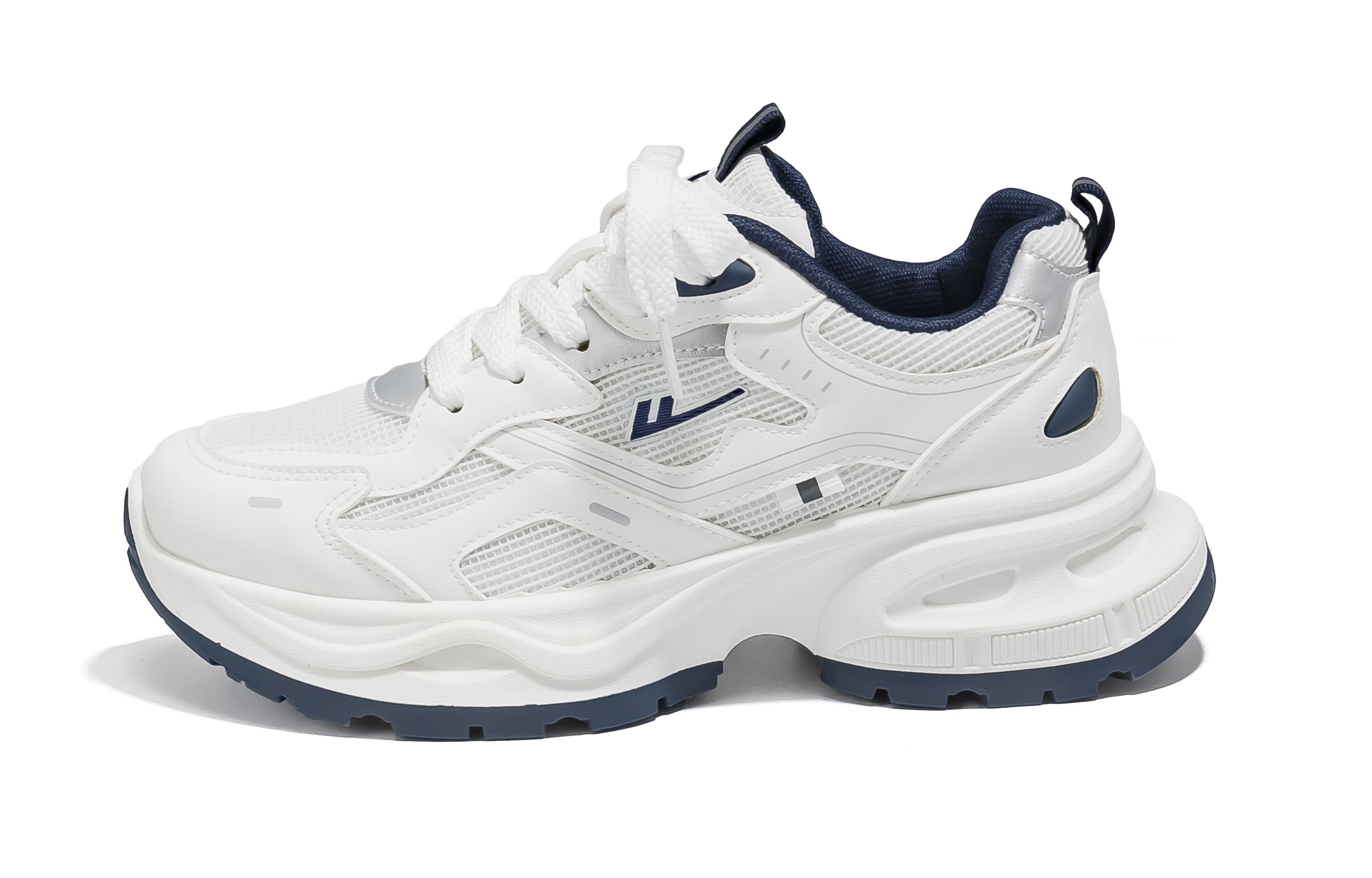 

WARRIOR Низкие массивные кроссовки унисекс бело-синие, цвет White Dark Blue