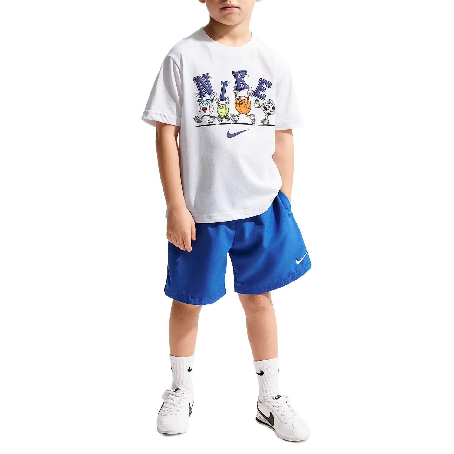 Футболка детская 3-7 лет Nike, белый — фото 4