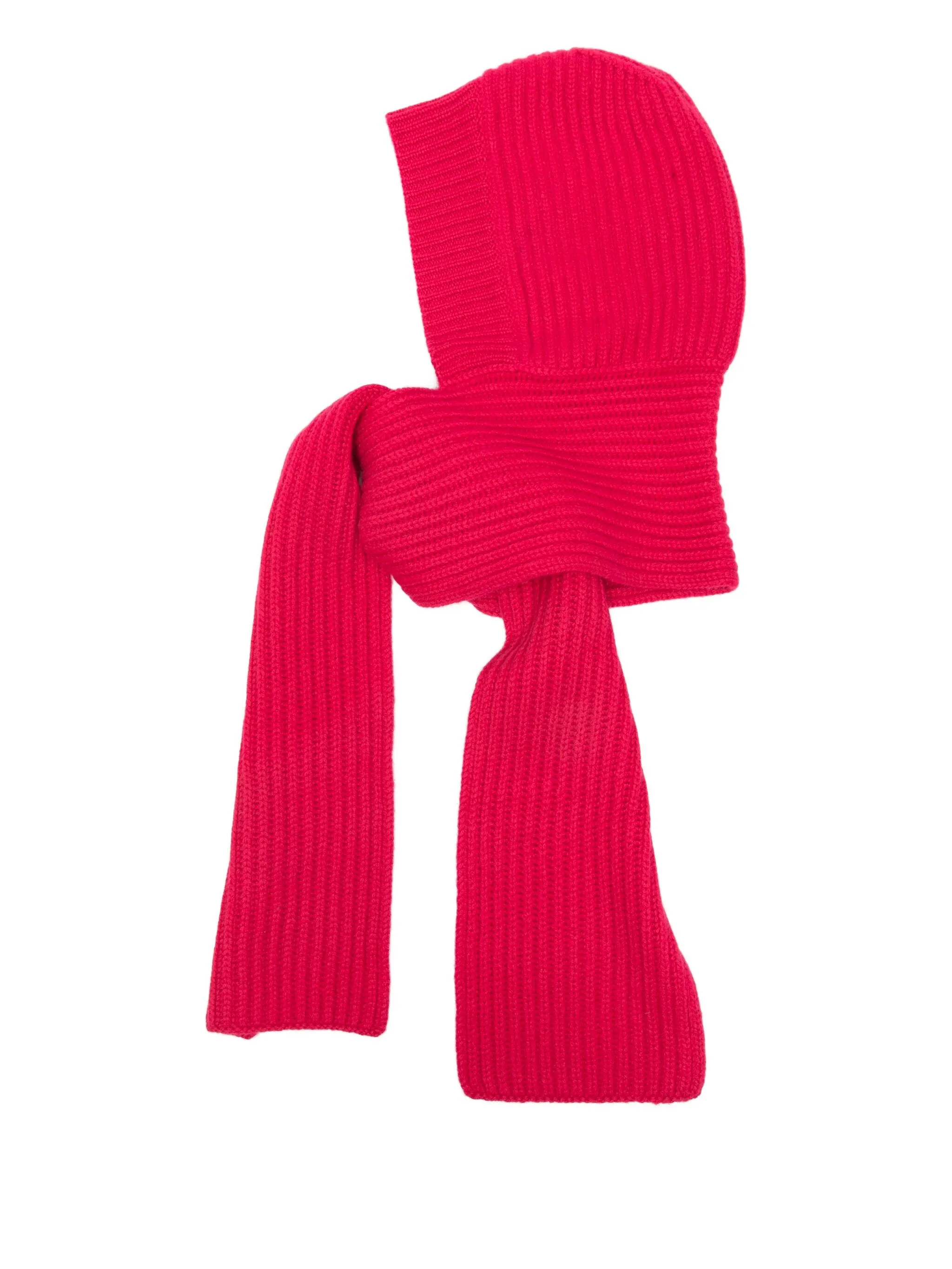 

Шарф в рубчик с капюшоном Liska, красный