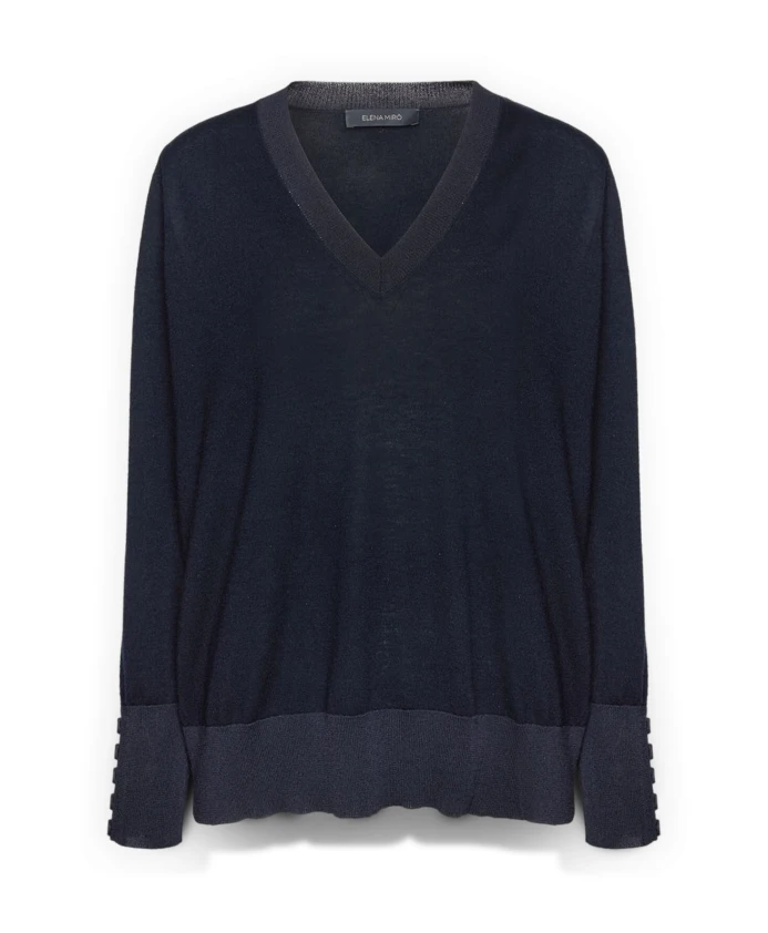 

Мягкий на ощупь шерстяной свитер Elena Mirã², синий