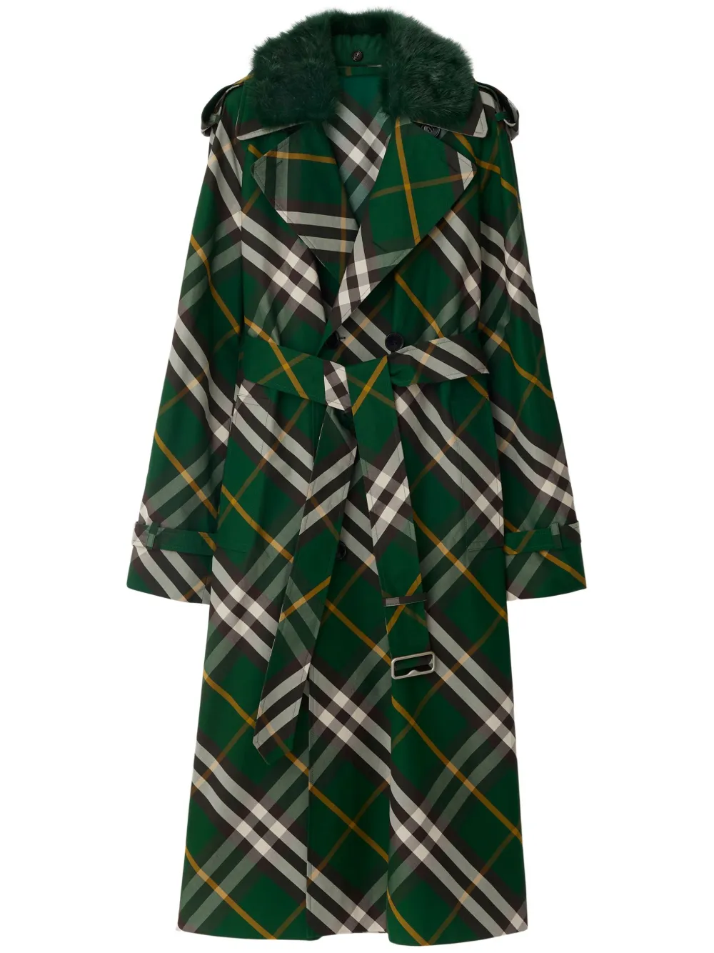 

Клетчатое пальто BURBERRY, зеленый