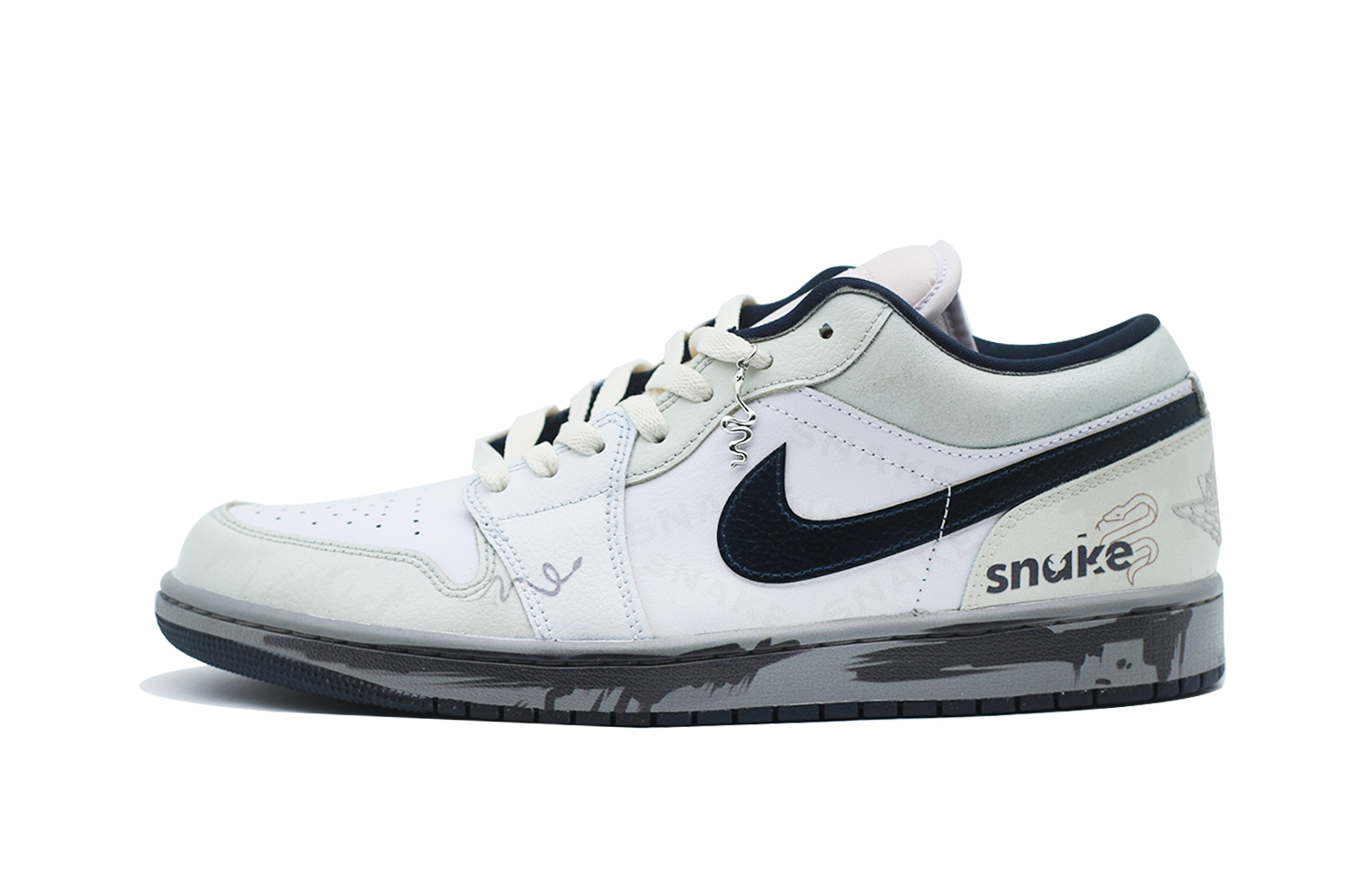 

Jordan Кроссовки баскетбольные мужские Air 1 Cushioning Low Top Vintage белые черные