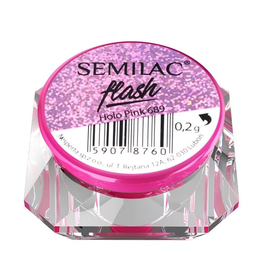 

Розовый - 0,2 г Semilac 689 Flash Holo