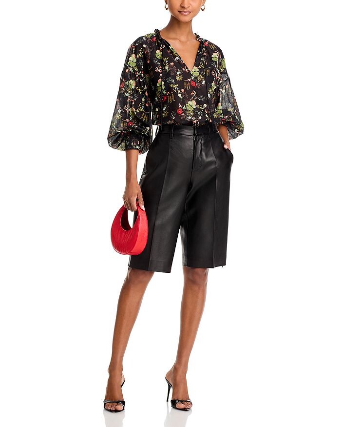 

Блузка с манжетами со сборками Alice and Olivia Julius, мультиколор