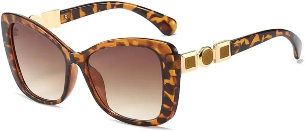 

Солнцезащитные очки для мужчин и женщин - защита UV400 - градиентные линзы "кошачий глаз" для занятий спортом на открытом воздухе и вождения DSVIGF, Leopard