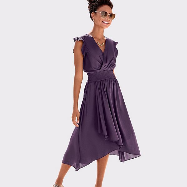 

Женское платье из сатина с рюшами Lascana