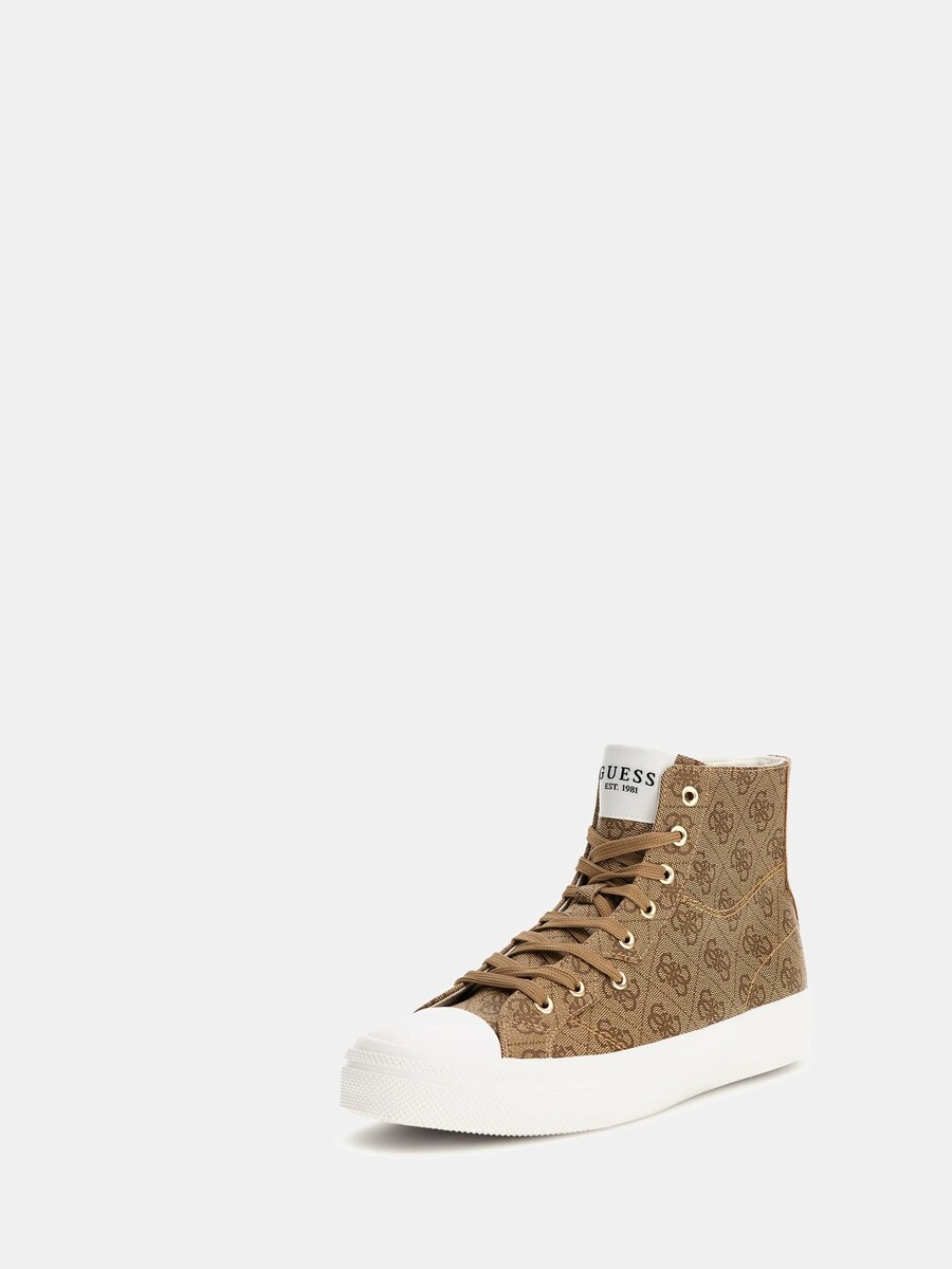 

Кроссовки с высоким берцем GUESS Istria, кэмел