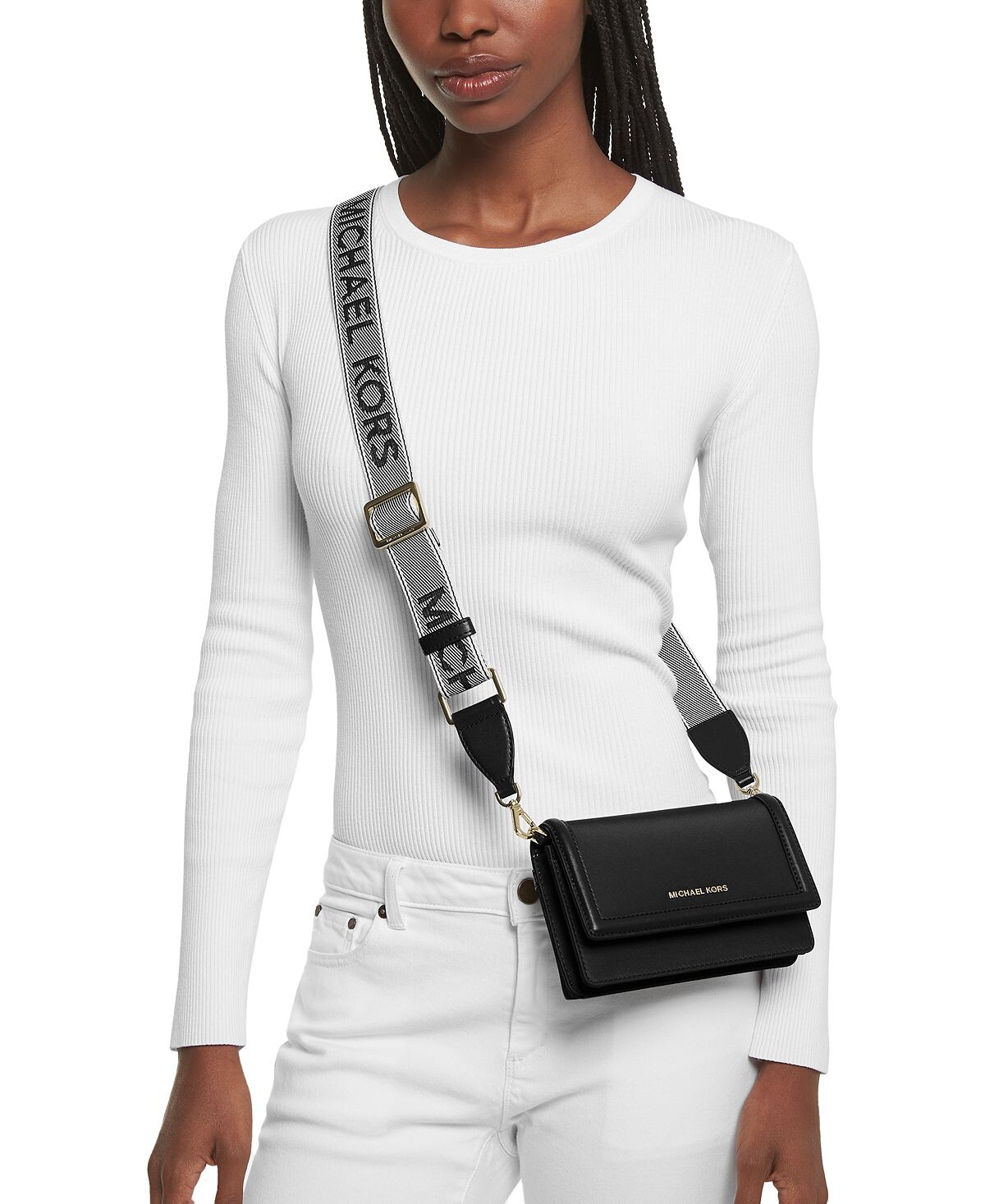 

Нейлоновая сумка через плечо Mini с логотипом и лямкой Michael Kors