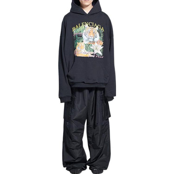 Толстовка year of the tiger fbi revesible hoodie 'navy' Balenciaga, синий — фото 3