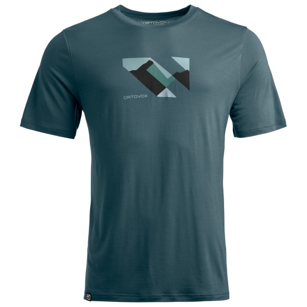 

Футболка с изображением пейзажа 140 cool - рубашка из мериноса Ortovox, серый