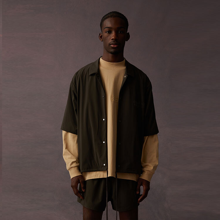 Drop2 SS23 Рубашка мужская Off Black Fear Of God Essentials, черный — фото 4