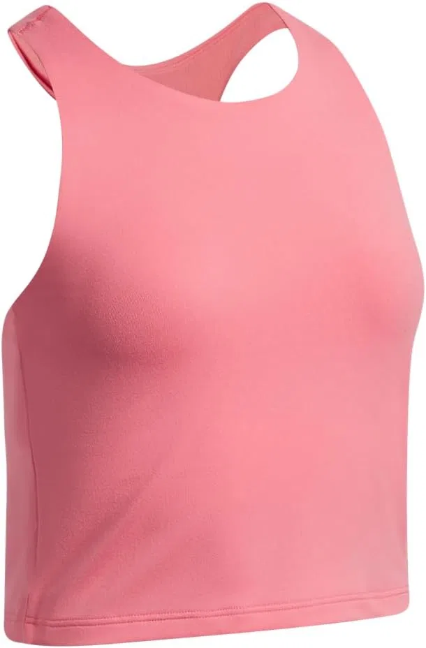 Топ для девочек Motion Crop Tank Under Armour, цвет Bittersweet Pink / Posh Pink — фото 2
