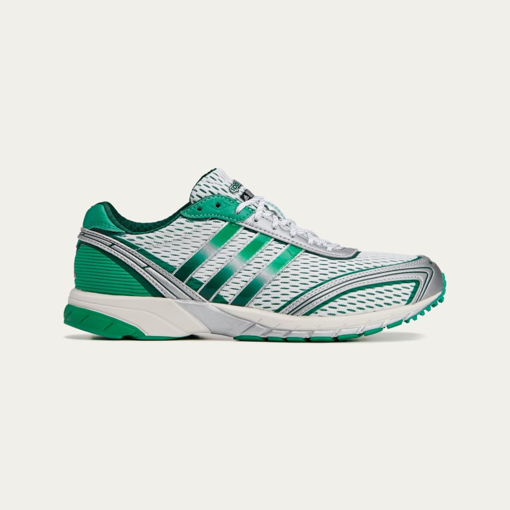 Кроссовки Adidas Sporty & Rich Adizero Adios shoes, цвет Cloud White/Court Green/Cloud White