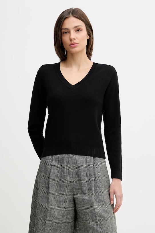 

Хлопковый свитер United Colors of Benetton, черный