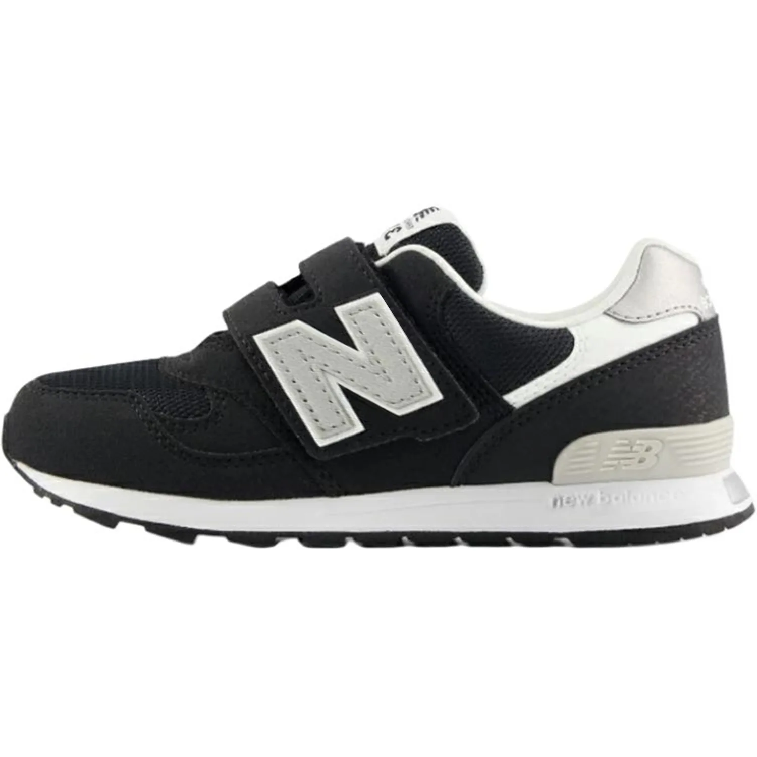 New Balance Кроссовки для бега NB 313 V2 из искусственной кожи, устойчивые к истиранию, черно-белые, детские