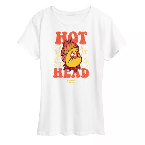 

Женская футболка с принтом Heat Miser "Горячая голова" из мультфильма "Год без Санта-Клауса" Licensed Character, белый