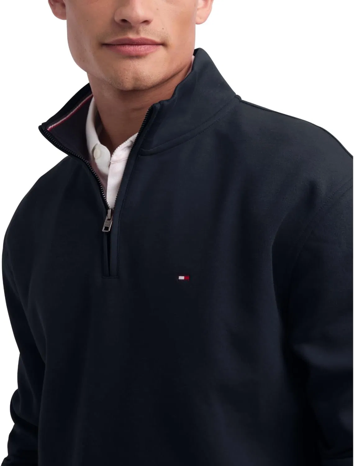 Свитшот Tommy Hilfiger Bill 1/4 Zip, черный — фото 2