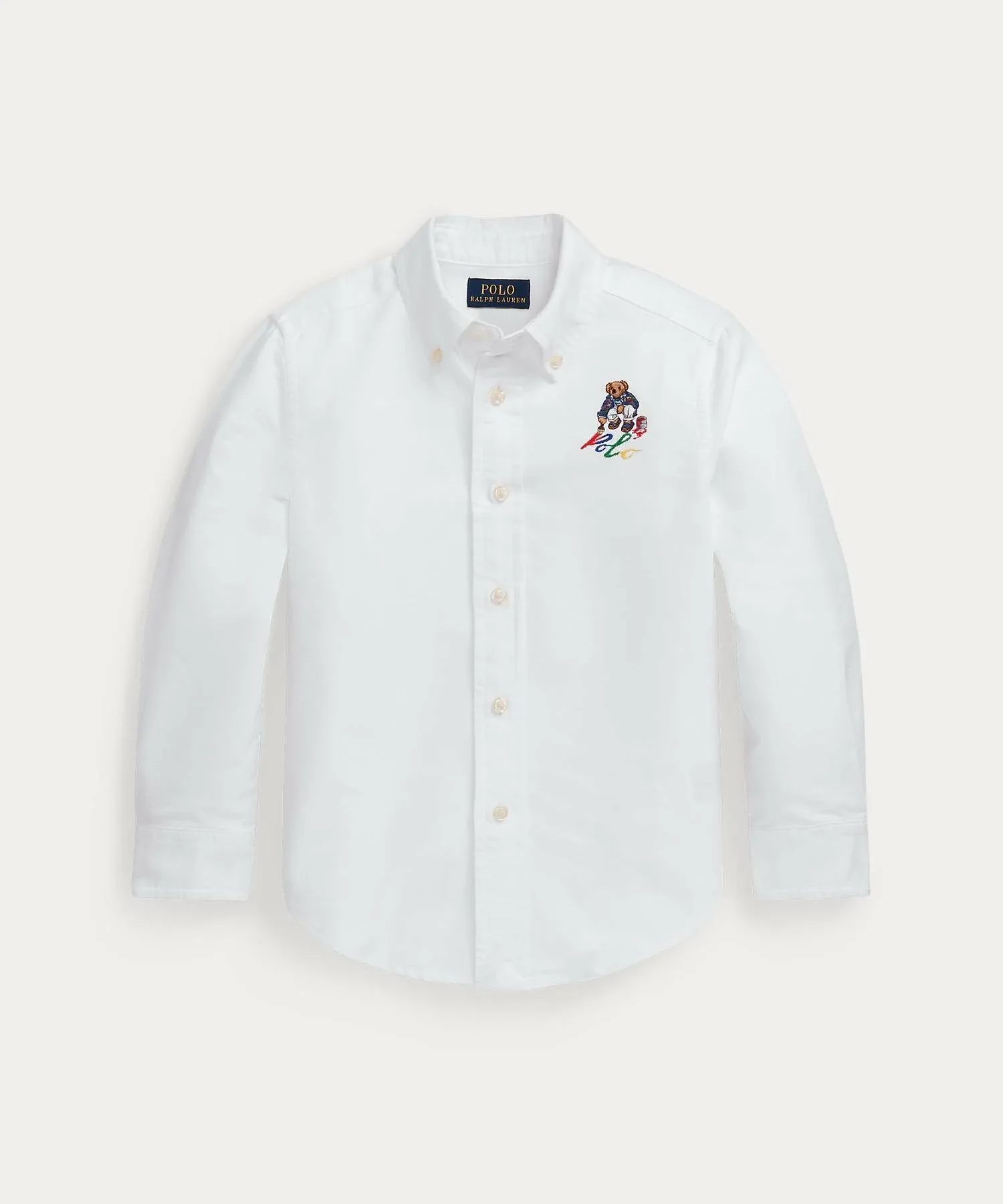 Хлопковая рубашка Polo Bear Oxford (для мальчиков, 2-7 лет) Polo Ralph Lauren, 100 White