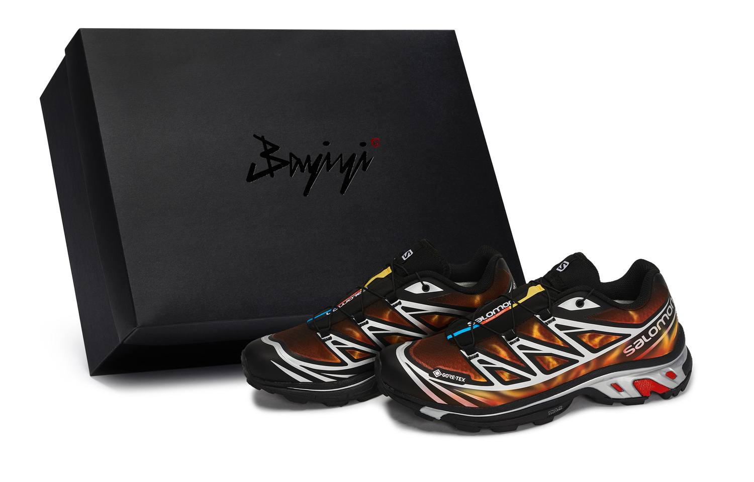 

SALOMON Низкие кроссовки XT 6 811 Manufacturing, Burning City, Special Shoe Box для улицы унисекс черный красный серебристый