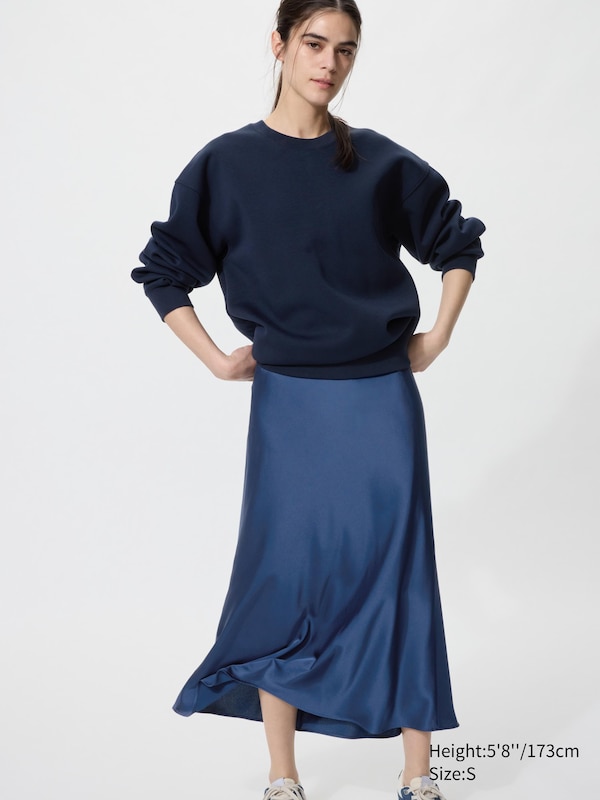 

Сатиновая юбка Uniqlo, 68 blue