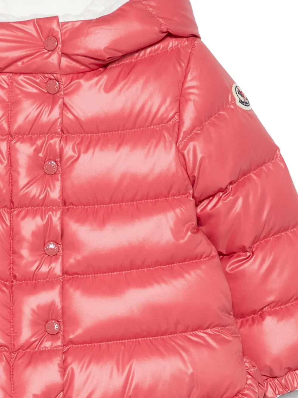 Куртка Tazui с капюшоном и оборками Moncler Enfant, красный — фото 3
