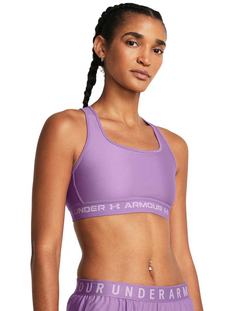 

Спортивный бюстгальтер Under Armour UA Crossback Mid Bra, фиолетовый