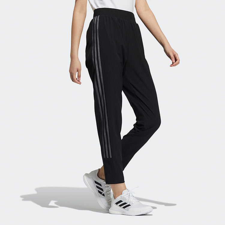 Брюки (WMNS) adidas Logo Alphabet Printing Long Pants/Trousers Black — фото 3