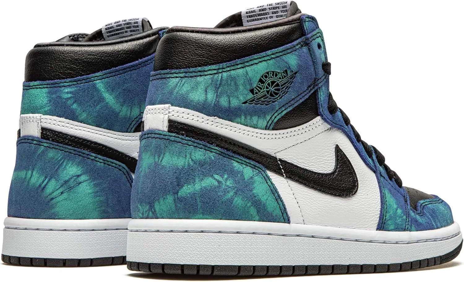 Кроссовки для трейлраннинга Nike Air Jordan 1 Retro High OG унисекс, белый/черный/зеленый — фото 3