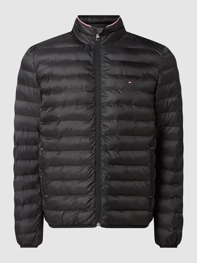 

Стеганая куртка с воротником стойкой - водоотталкивающая Tommy Hilfiger, черный