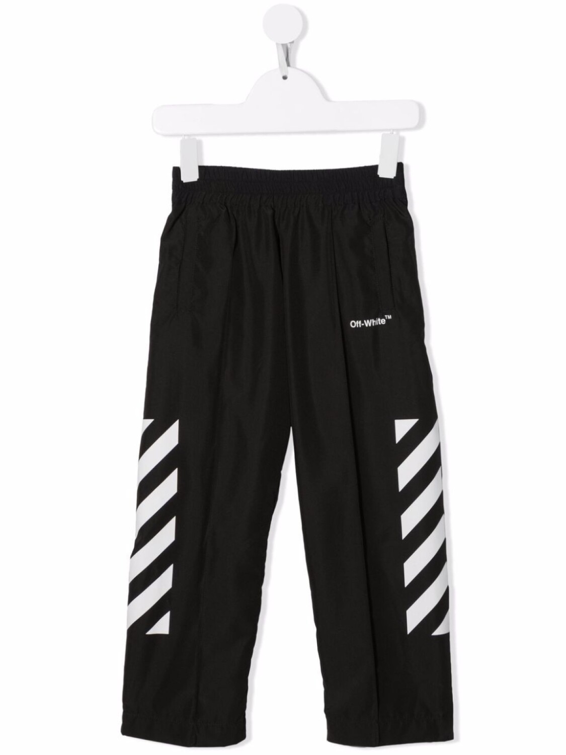 

Брюки с принтом Diag Off-White Kids, черный
