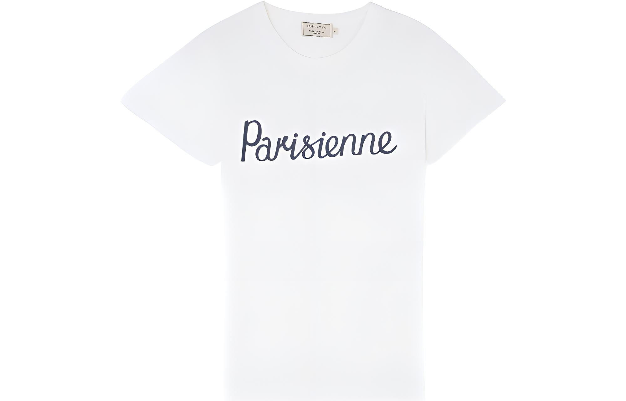 

Maison Kitsune Обычная футболка женская белая, Белый, Maison Kitsune Обычная футболка женская белая