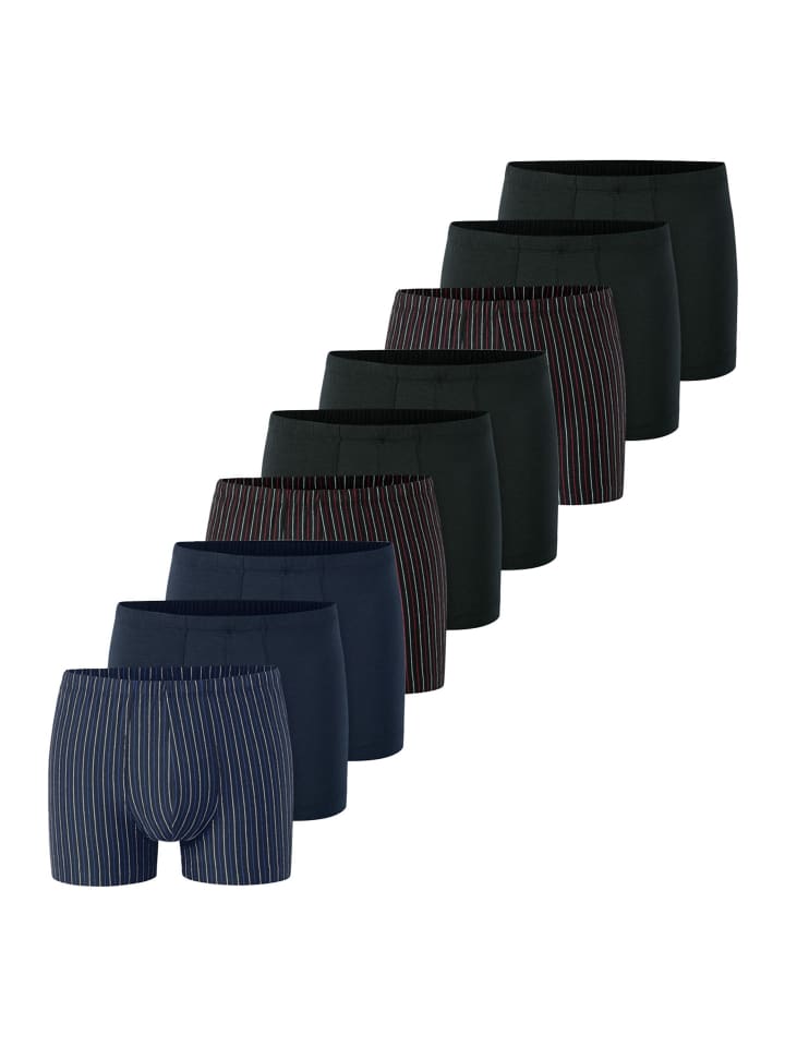 

Schiesser Ретро шорты/брюки 95/5 Essentials в черном/темно-синем цвете