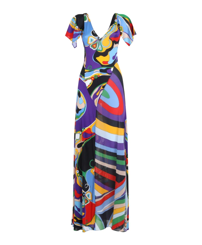 

Элегантное длинное платье Emilio Pucci, мультиколор