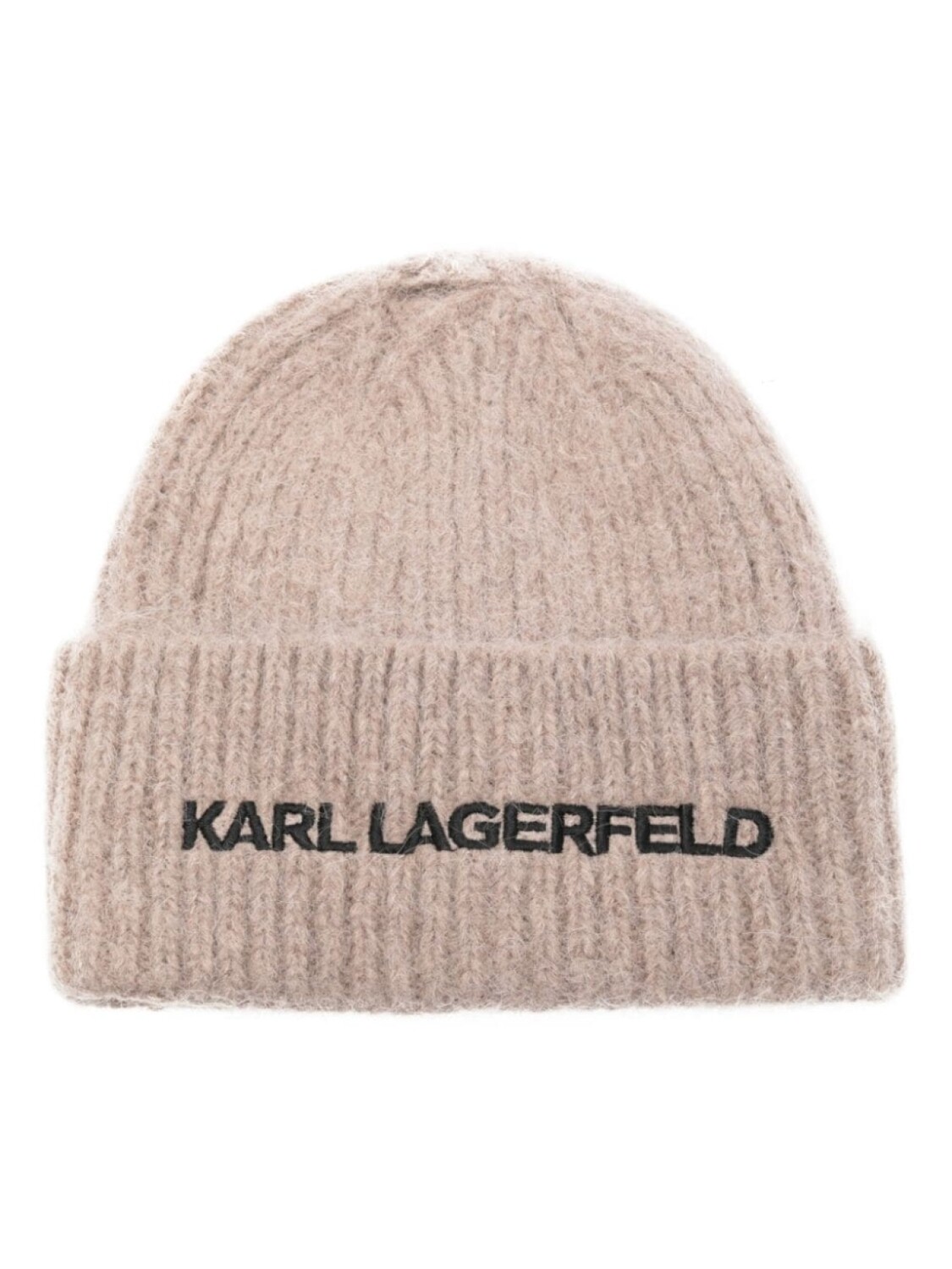 

Шапка бини с вышитым логотипом Karl Lagerfeld, серый