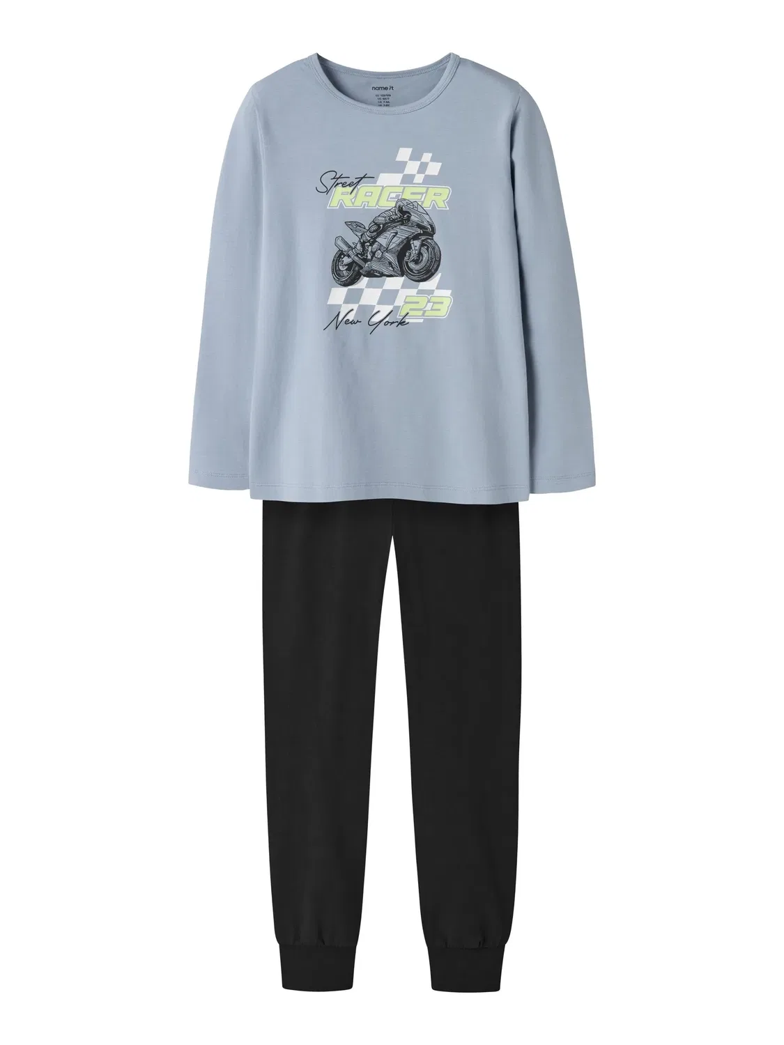 Пижама двухсоставная из органического хлопка Name it, dusty blue