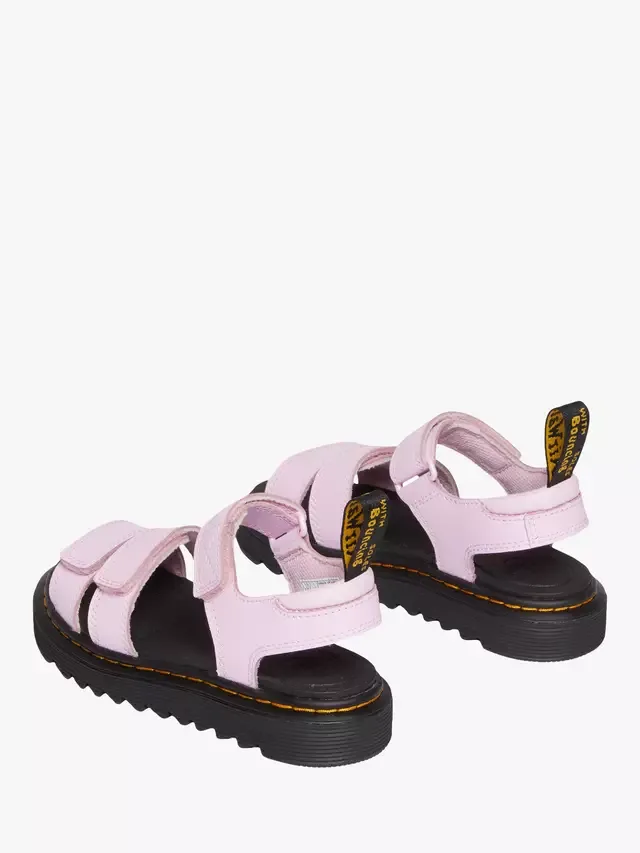 Детские кожаные сандалии Klaire с открытым носком, розовые Dr. Martens — фото 4