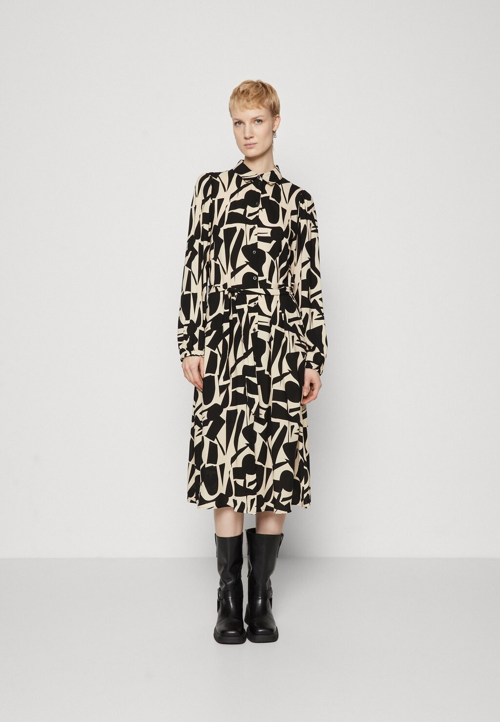 

Платье-рубашка ONLHALIA LIFE MIDI BELT DRESS ONLY Tall, черный