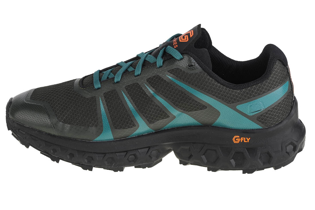 Кроссовки Inov-8 Trailfly Ultra G 300 Max, черный/голубой/оранжевый — фото 2