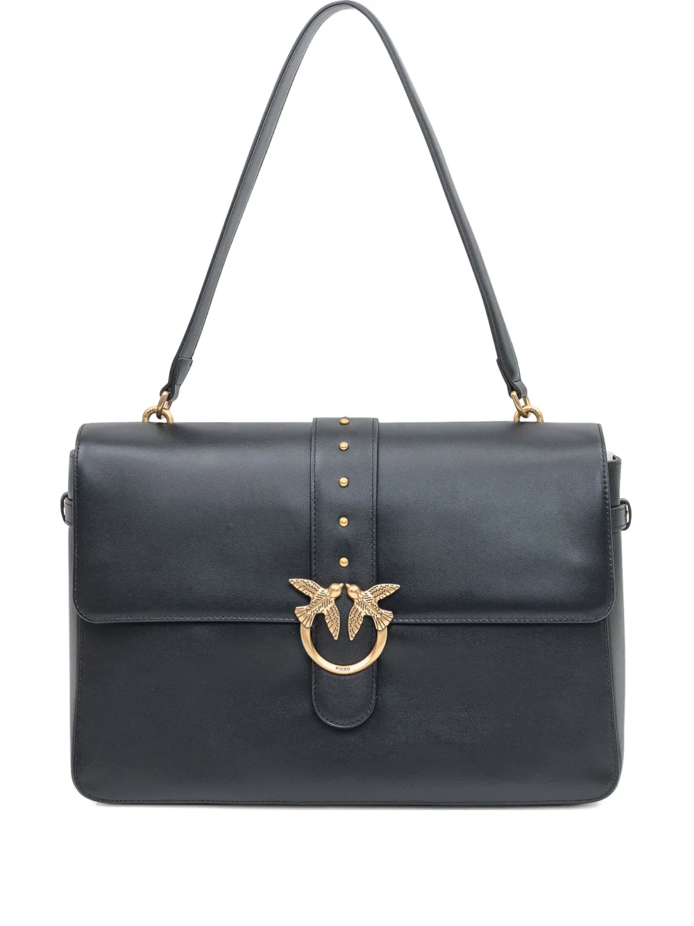 

Сумка через плечо Maxi Love с заклёпками Pinko, черный