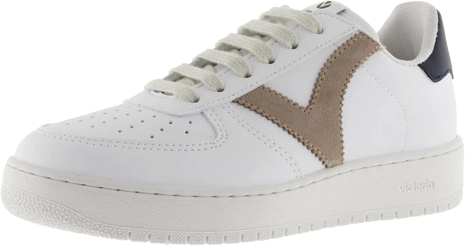Кроссовки victoria Low-Top Unisex Madrid Leather Effect & Contrast Colour Parts 1258201 for Adults, Cuarzo