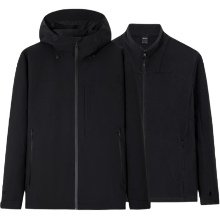 

Водонепроницаемая и ветрозащитная мужская ветровка, сохраняющая тепло Anta, basic черный