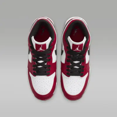 Бутсы Jordan 1 Low, цвет White/Gym Red/Black — фото 4