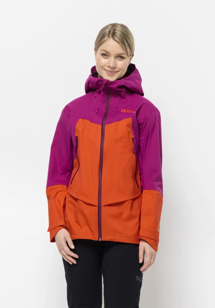 

Лыжная куртка Jack Wolfskin "ALPSPITZE PRO 3L JKT W", с капюшоном, оранжевый