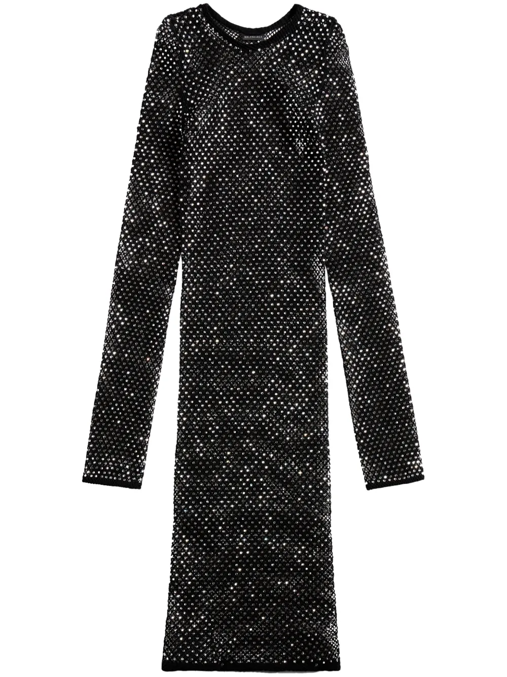 

Платье мини с длинными рукавами BALENCIAGA, черный