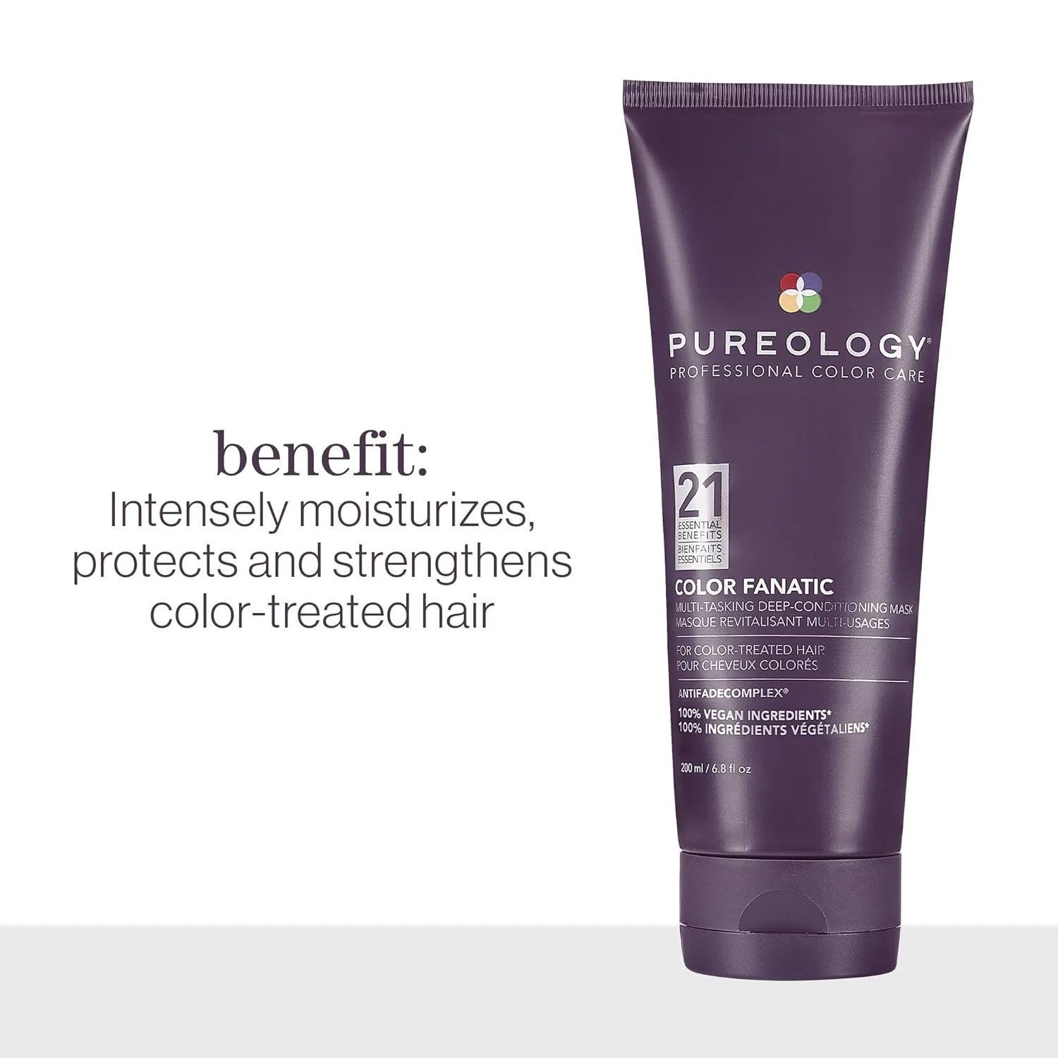 Многофункциональная увлажняющая маска для волос Pureology Color Fanatic - для поврежденных и окрашенных волос, без сульфатов и подходит для веганов. 201 мл (1 шт.) — фото 2