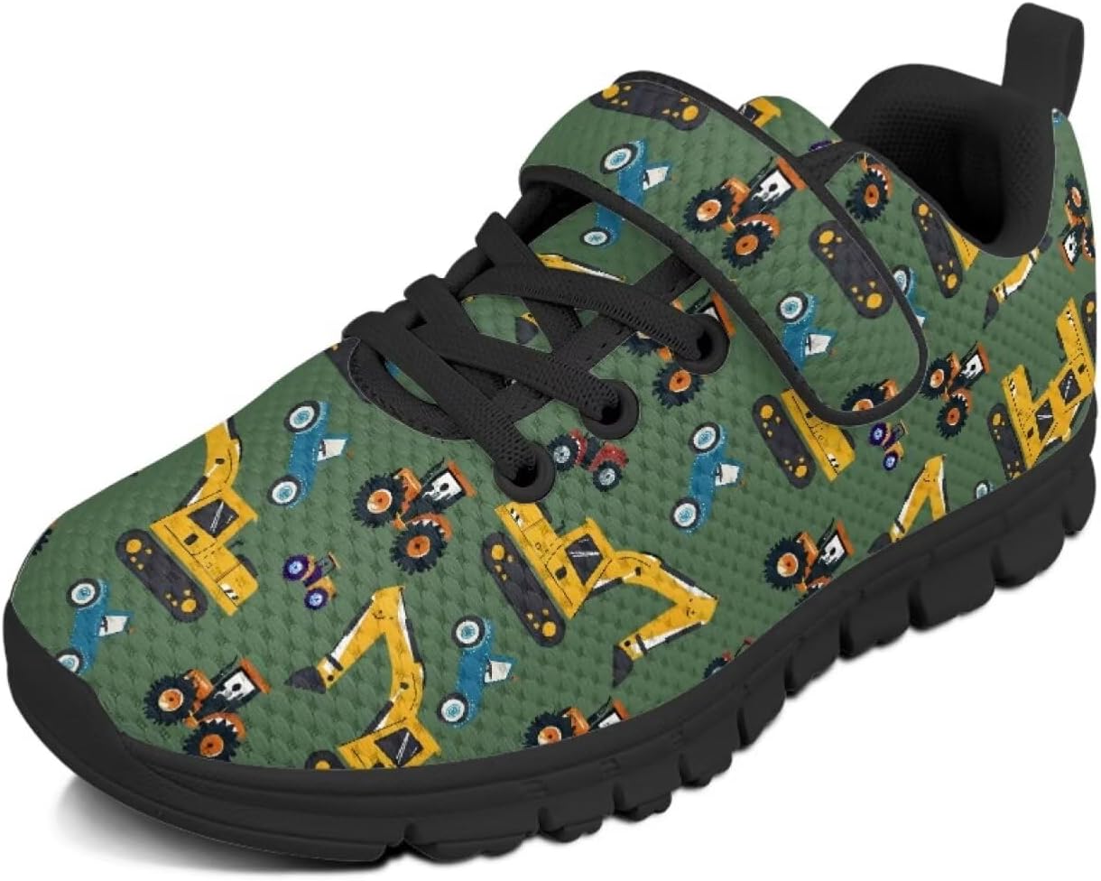 

Детские кроссовки для мальчиков, дышащие спортивные кроссовки для бега и тенниса для детей младшего и старшего возраста, размеры US 11-2.5 Pointodoor, Bulldozers