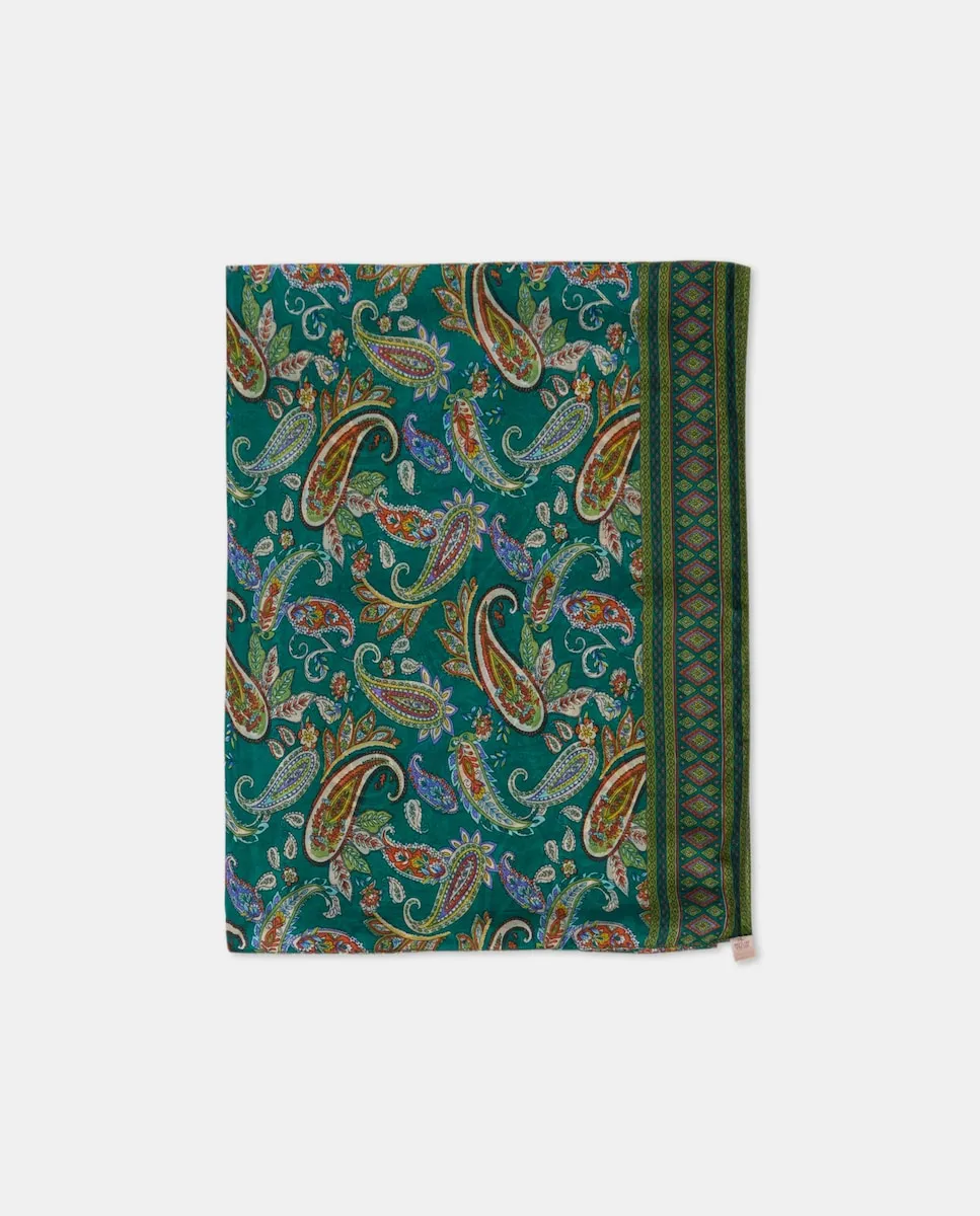 

Шелковый шарф Colores Otoño, зеленый