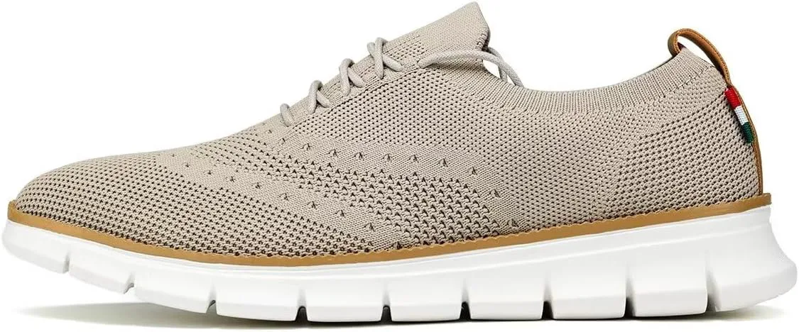 

Мужские повседневные туфли слипоны оксфорды для бизнеса, прогулок и работы, модные сетчатые легкие кроссовки с мягкой подошвой Vooncosir, хаки/белый