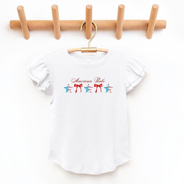 

Футболка American Babe Star Bow Coquette с рукавами-фонариками The Juniper Shop, White